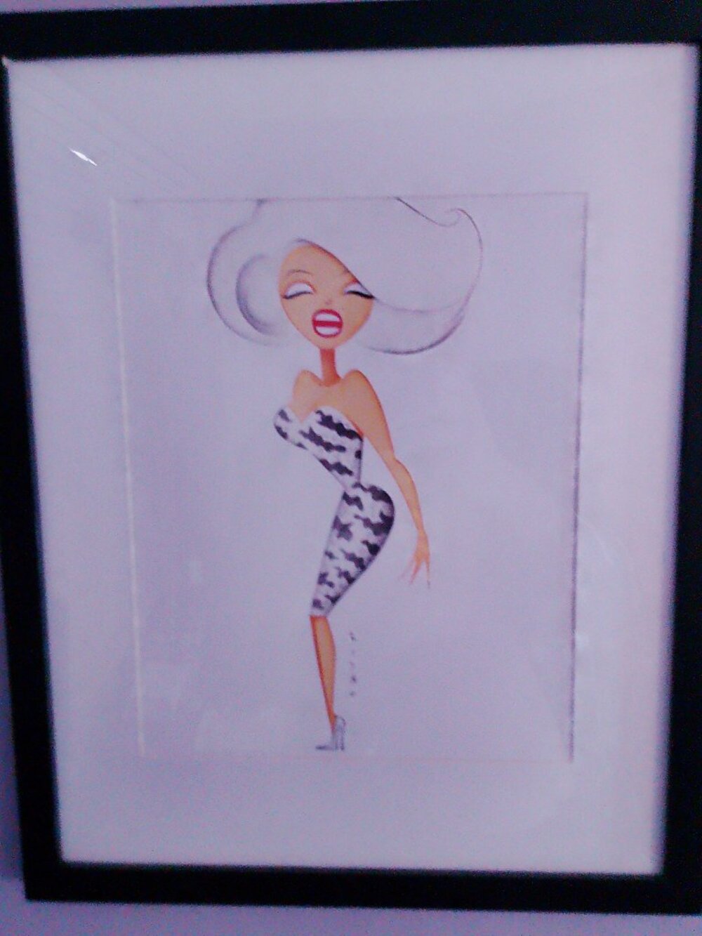 14"x12" caricature of Marilyn Monroe by Risko